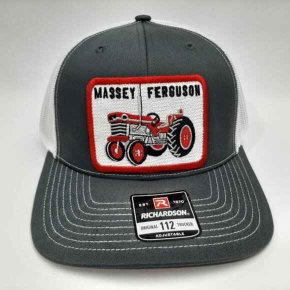 Massey Ferguson Retro Vintage Style Richardson 112 Trucker Mesh Snapback Hat Cap - Picture 2 of 4
